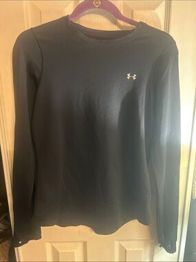 Under Armour Black Long-Sleeve Crew Performance Shirt